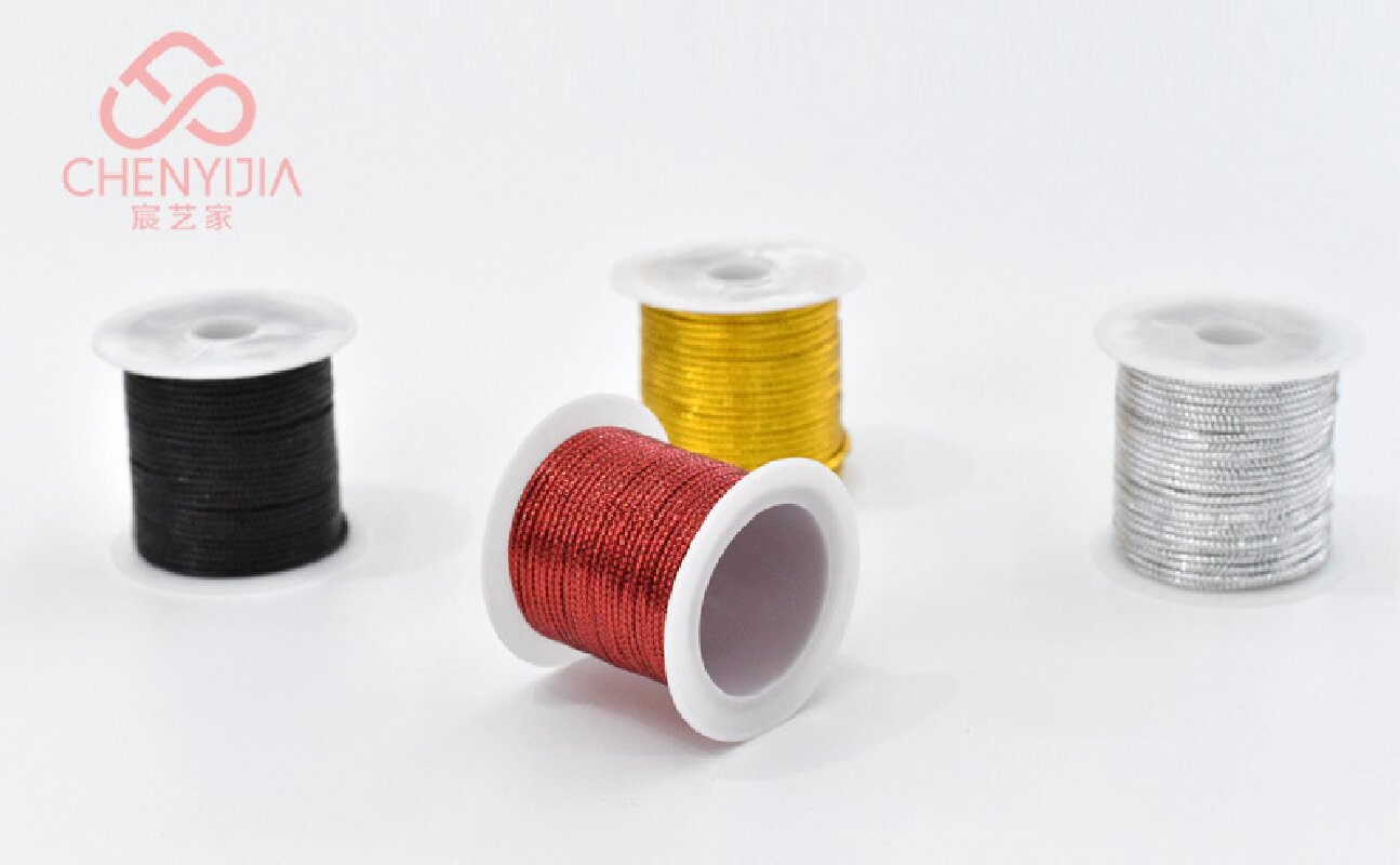 Venta caliente navidad oro y plata línea de cebolla de oro hecho a mano material de bricolaje decorativo cuerda de color brillante fuerte durable multiuso details Picture