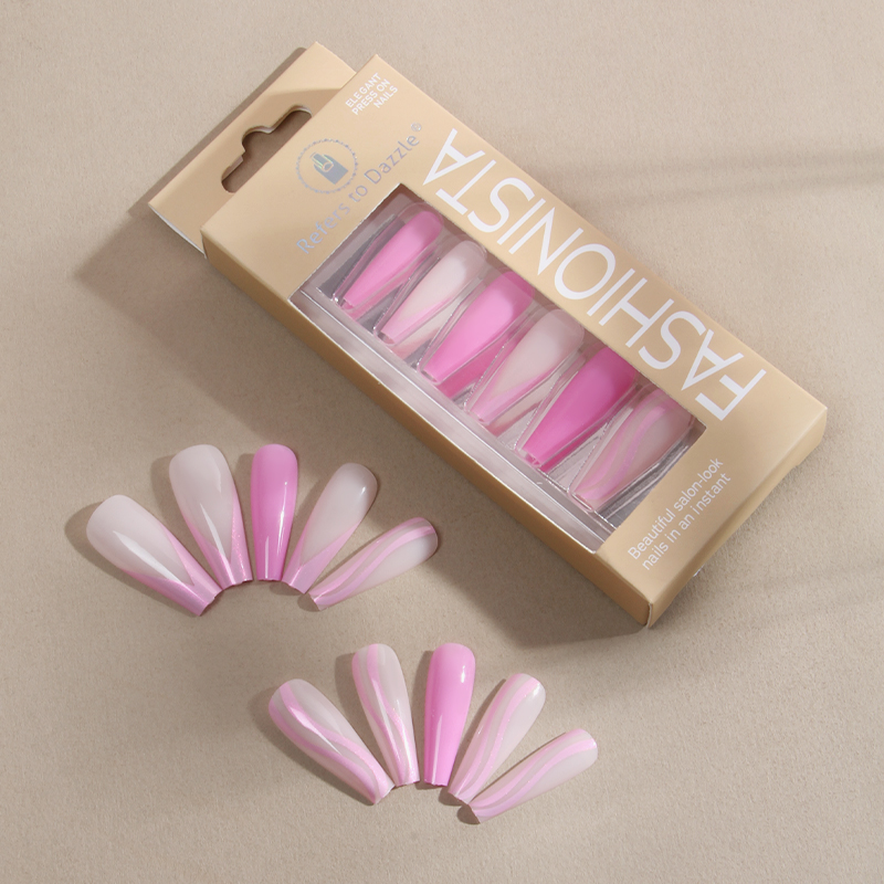 24 Pieces Of New Long Ballet Fluorescent Hot Sales Of Europe And The United States Popular Spot Wear Nail Nails Specification drawing