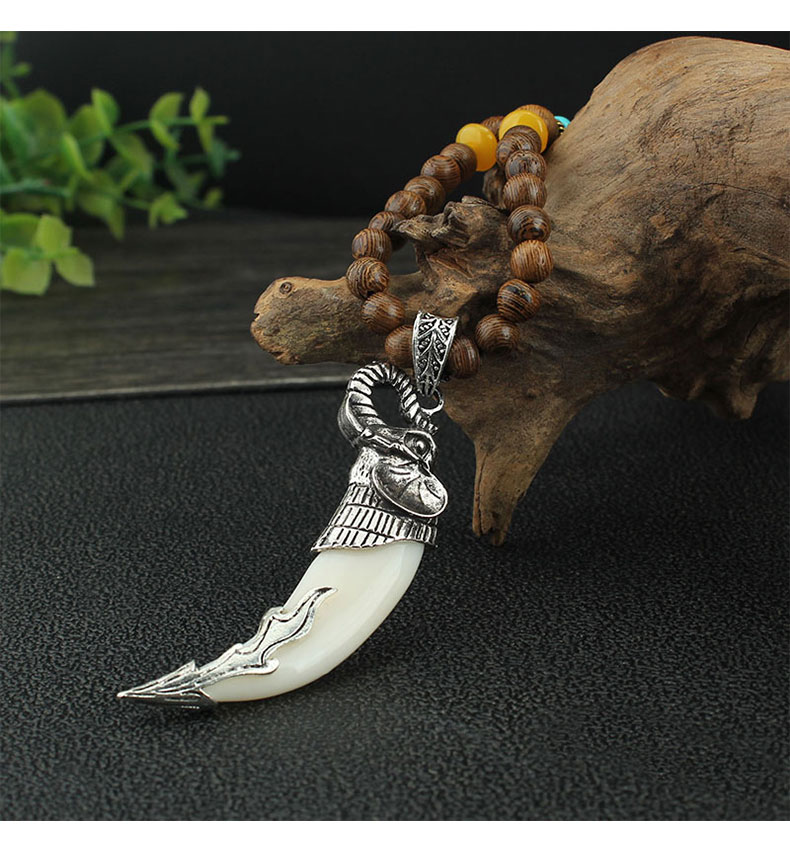 复古民族风仿狼牙吊坠项链木质木珠长款毛衣链男女百搭情侣配饰品复古民族风仿狼牙吊坠项链木质木珠长款毛衣链男女百搭情侣配饰品详情11