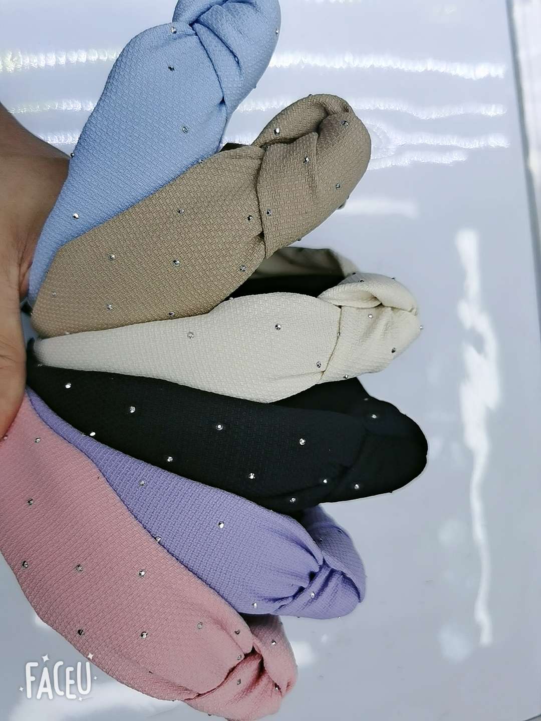 水晶饰品发饰头饰女夏季百搭PU发箍 波浪发箍闪耀光泽 持久不掉色 轻巧舒适发箍