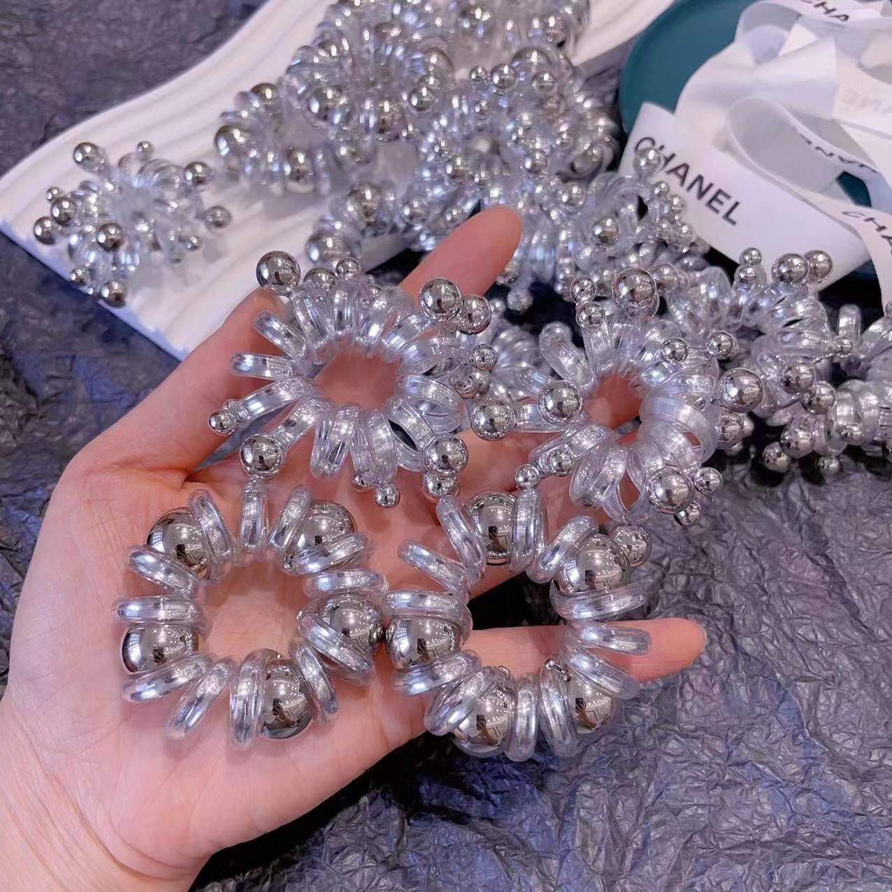 头绳/皮筋/饰品/头绳女夏季简约/发饰白底实物图