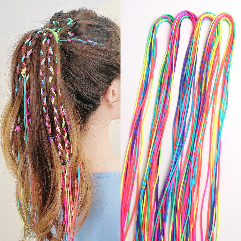 New style of girls' braids with gradient colors, braid headwear, children's wig, hair accessory, hidden braids, cross-border braided hair, real person wig Item Picture