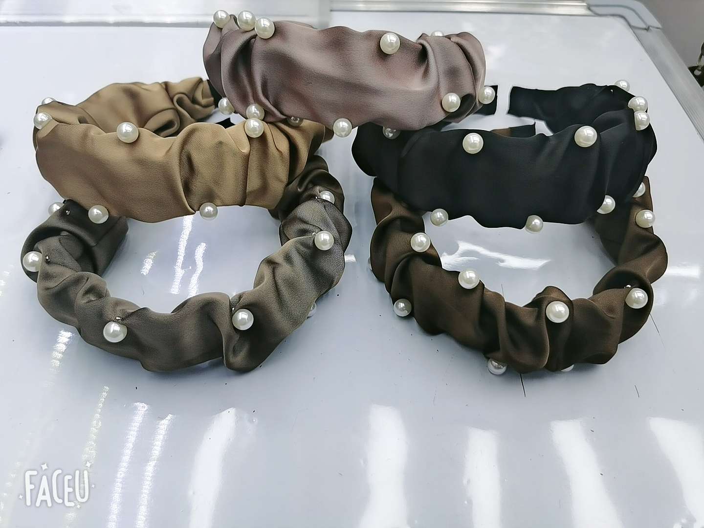 水晶波浪发箍女夏季百搭 PU材质 头饰发饰 饰品发箍 高级感时尚发箍 韩版甜美发饰发箍