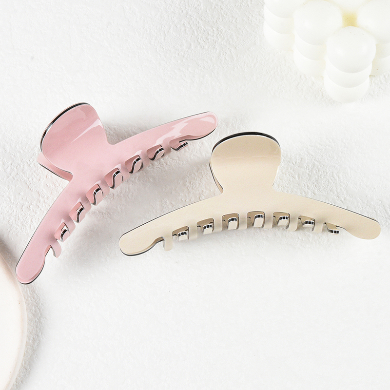 Miniso French Series Grab Clip A Zigzag Hairpin Hair Accessories Fashion Everything Solid Color Hairpin Hair Accessories Shark Clip Item Picture