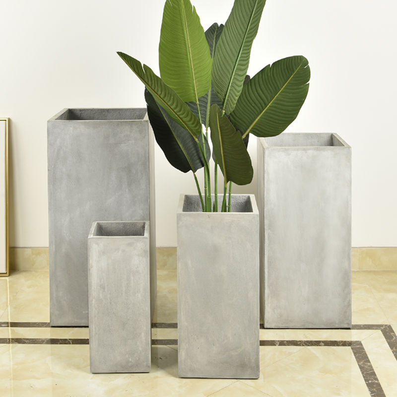 Magnesium oxide flowerpots with feet for balcony bonsai, creative and simple flower stand combination, large flowerpots for indoor green plants details Picture
