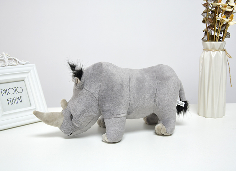 犀牛仿真毛绒玩具犀牛公仔娃娃生日礼物野生动物跨境直供工厂批发详情10