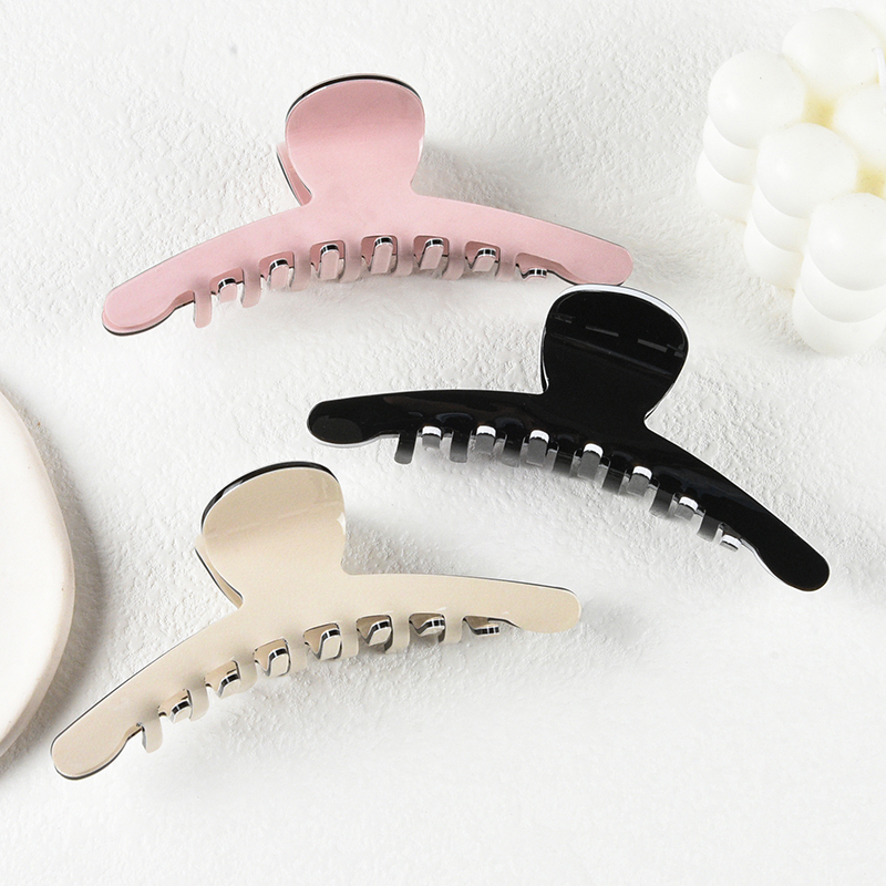 Miniso French Series Grab Clip A Zigzag Hairpin Hair Accessories Fashion Everything Solid Color Hairpin Hair Accessories Shark Clip Specification drawing