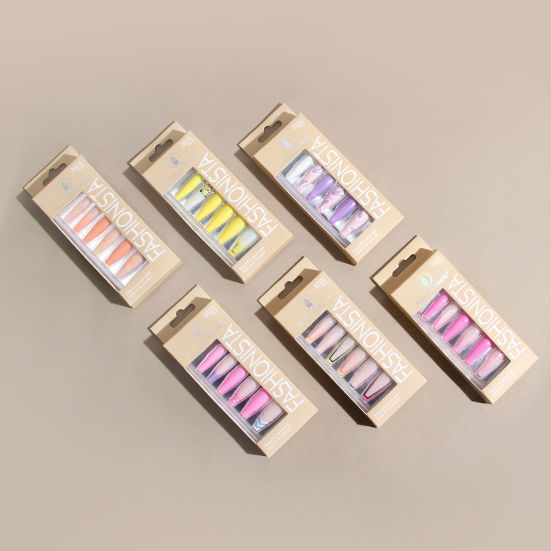 24 Pieces Of New Long Ballet Fluorescent Hot Sales Of Europe And The United States Popular Spot Wear Nail Nails Item Picture