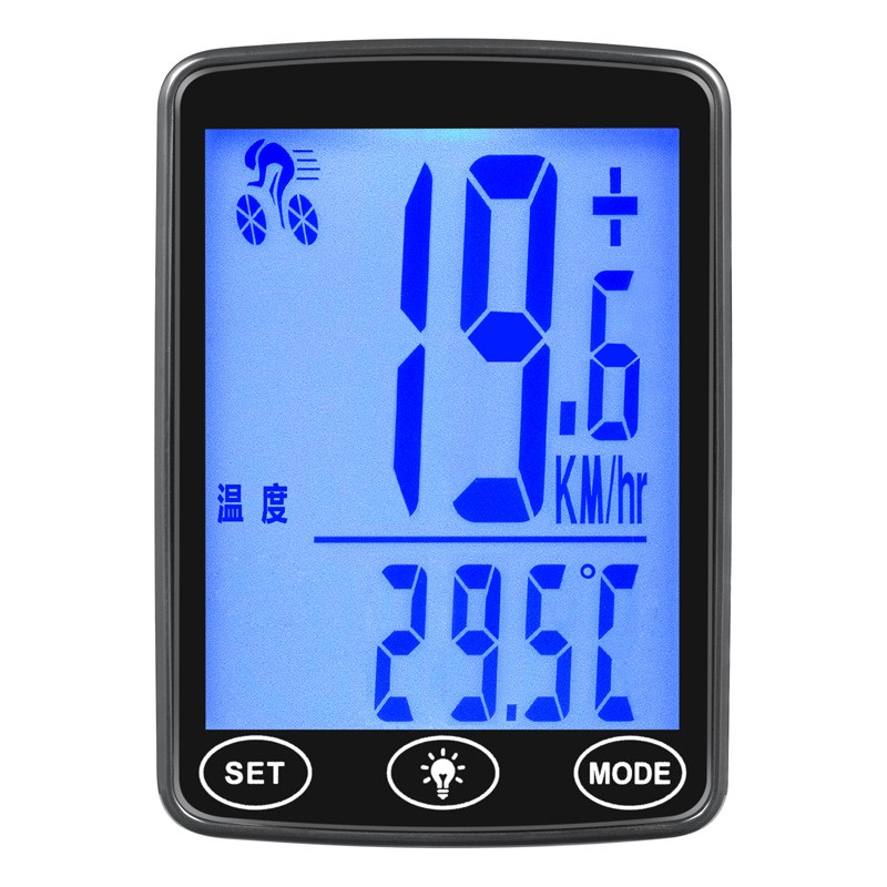 YE100-B bicycle wired speedometer with large screen in both Chinese and English, wired touch backlight, waterproof, mountain bike speedometer, odometer, and speedometer Application Scenario