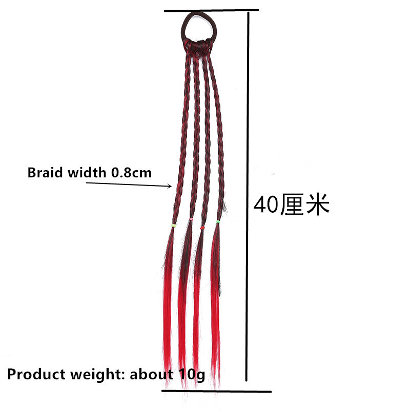 New style of girls' braids with gradient colors, braid headwear, children's wig, hair accessory, hidden braids, cross-border braided hair, real person wig Application Scenario