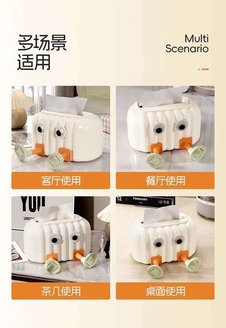 J122-JM8137 Light luxury tissue box, cute living room tissue box, creative coffee table decoration, toilet tissue storage detail image 5