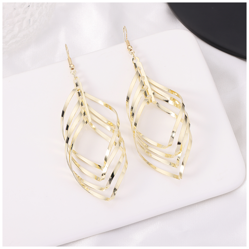 [Multiple Models - Can Be Customized] Multi-Layer Twist Ring Europe, South Korea And South Korea Popular Ear Accessories Geometric Twist Strip Personality Long Exaggerated Cross-Border Domestic Sales Foreign Trade When Meida Jewelry Manufacturers Direct Sales