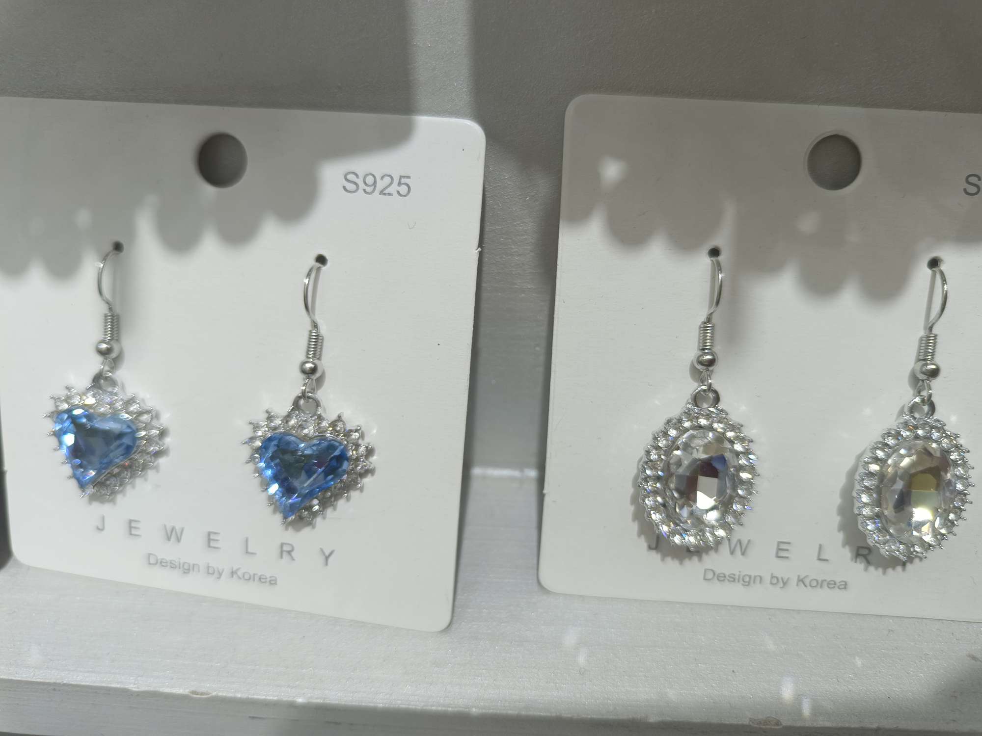 Alloy glass brick hook earrings, earrings detail image 2