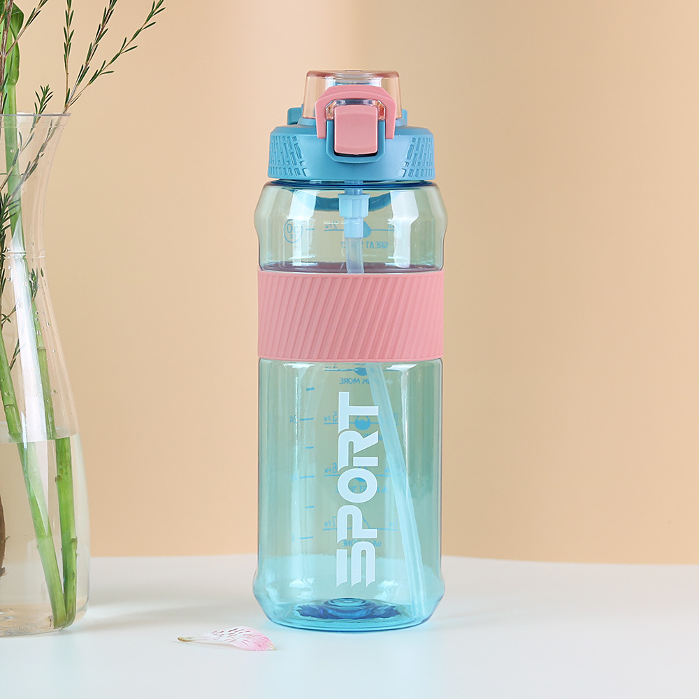 EYUN Yiyun sports water Cup, summer outdoor food-grade large-capacity straw cup, high-temperature resistant bottle, space plastic cup, portable sports water bottle, fitness water bottle, outdoor sports straw cup Specification image