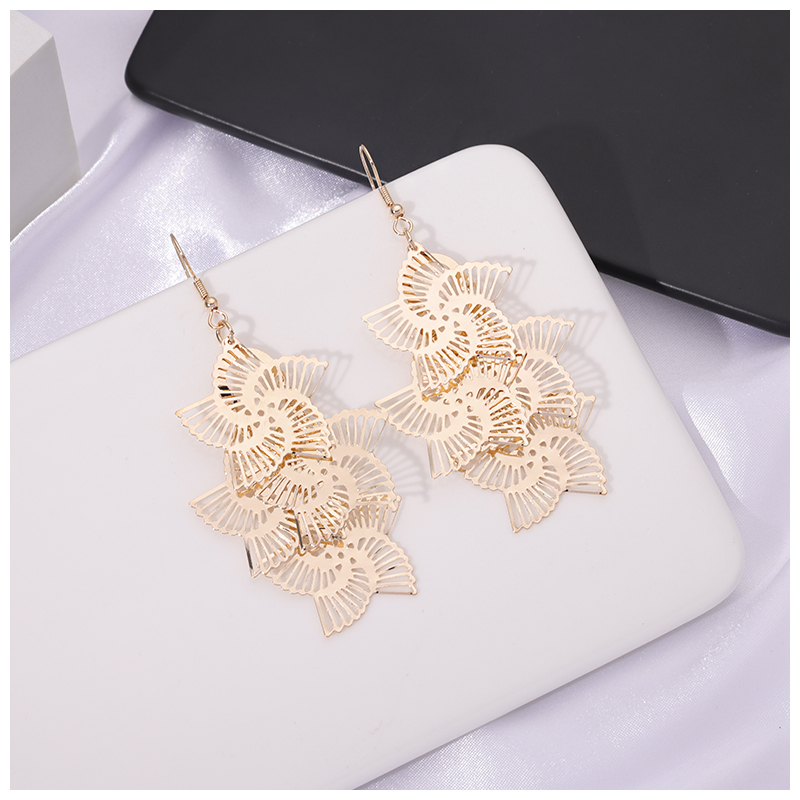 [Multiple - Can Be Customized] Four Consecutive Multi-Piece Earrings Europe And The United States Popular Earrings Geometric Personality Long Exaggerated Cross-Border Domestic Sales Foreign Trade When Meida Jewelry Manufacturers Direct Sales details Picture