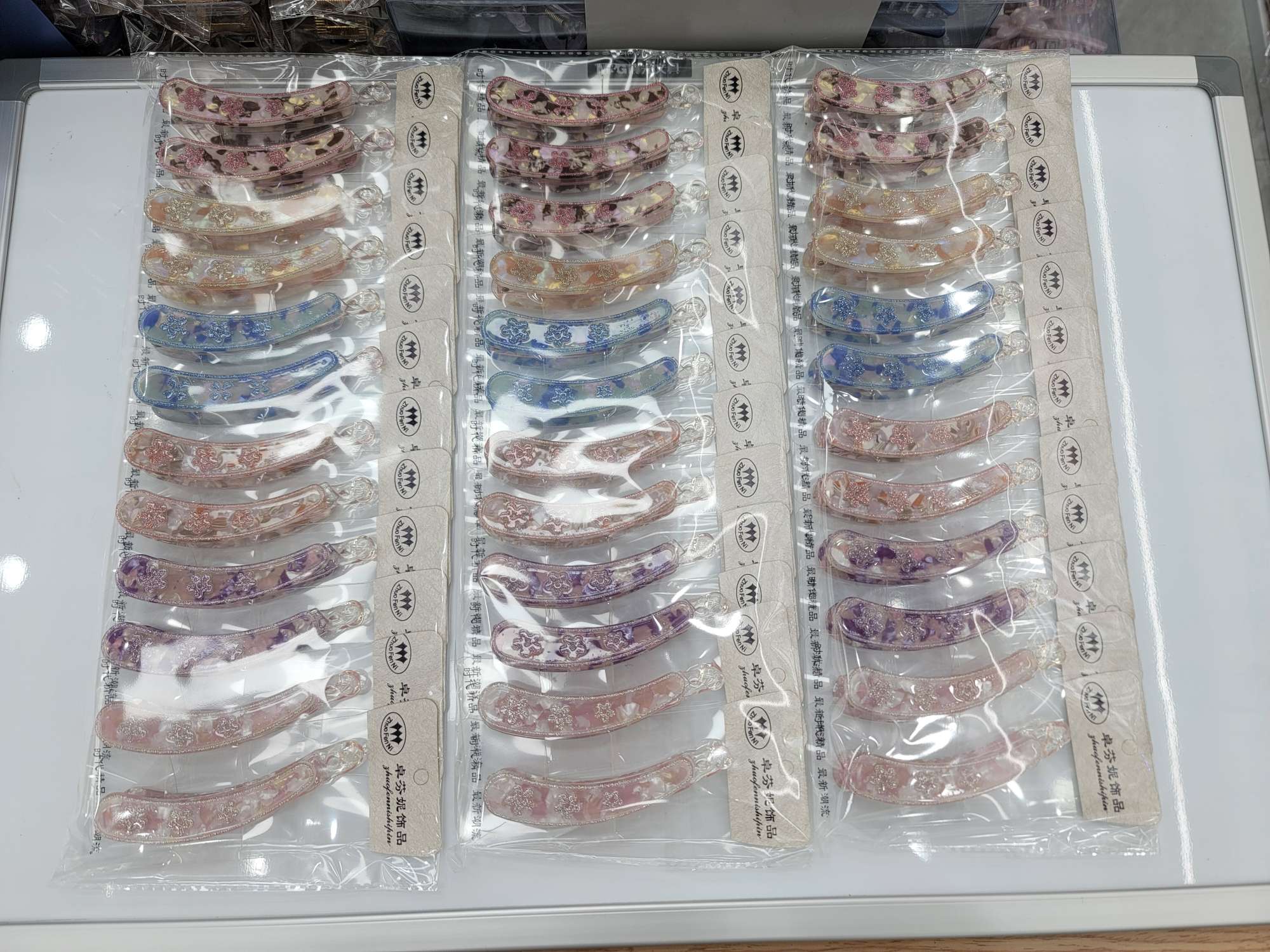 十二个装韩版亚克力发夹香蕉夹