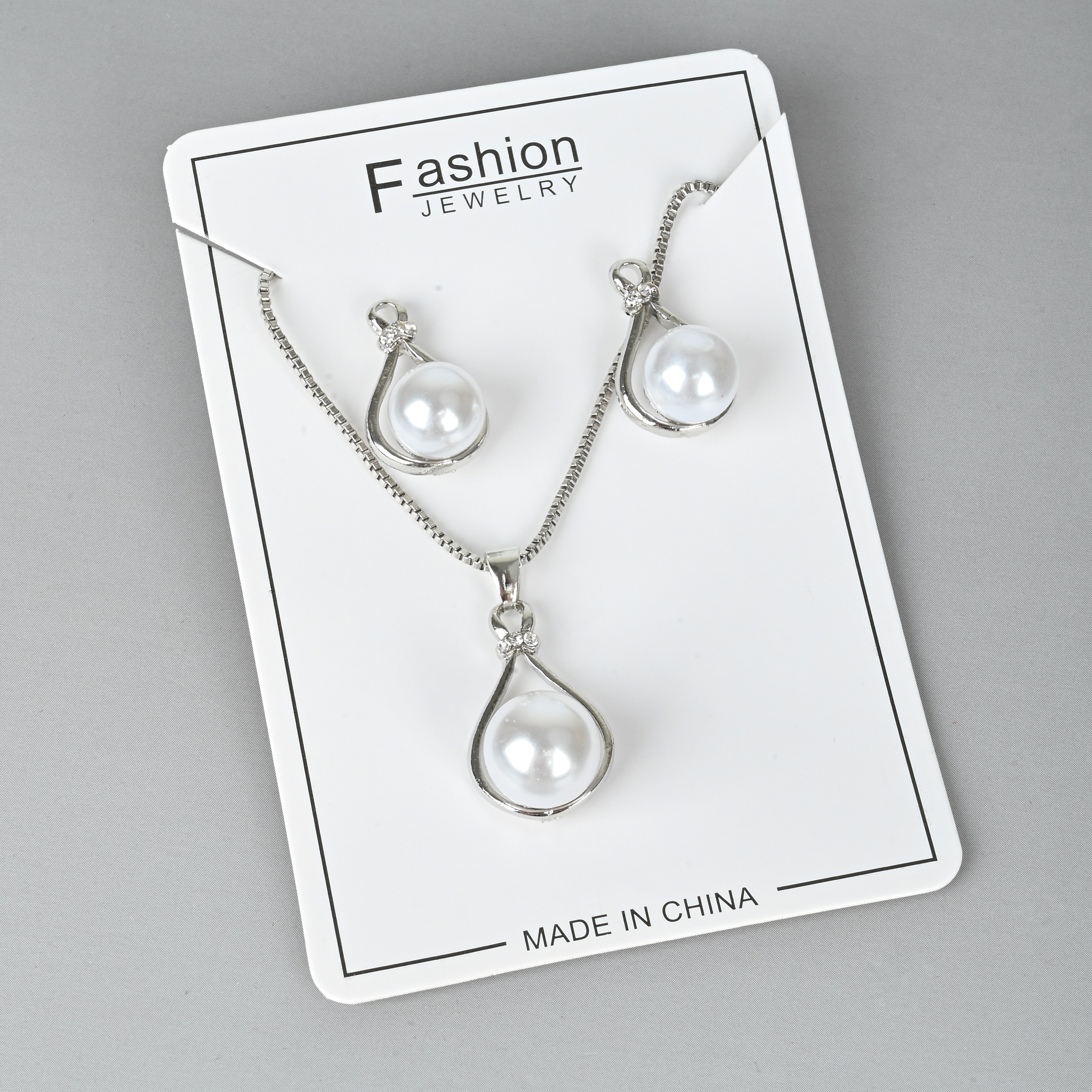 Cross-Border Good Sales Of Wedding Earrings Pearl Earrings Necklace Set Bride Jewelry Bride Jewelry Set Manufacturers Item Picture