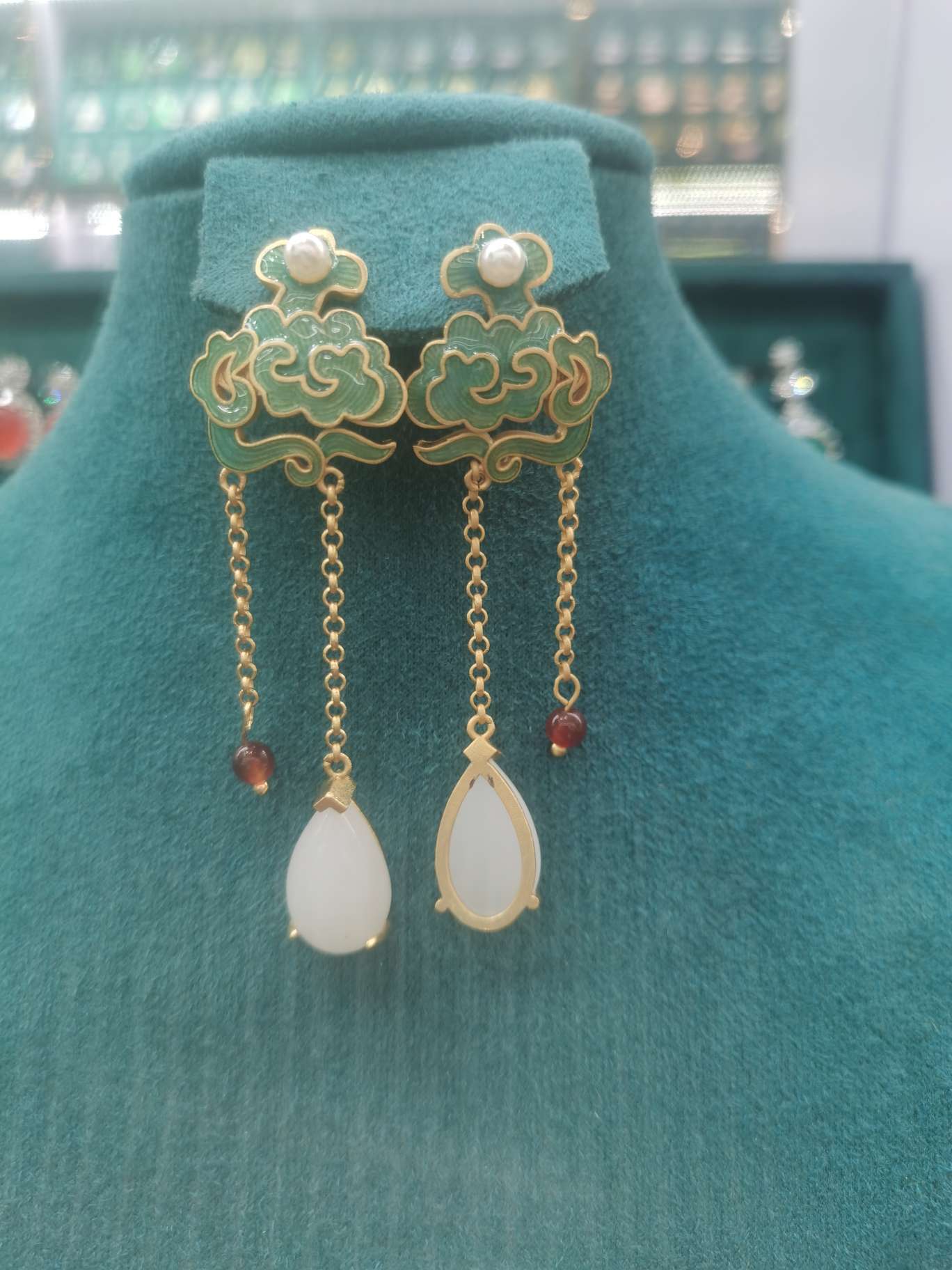 古法真金祥云耳环，髓缘2024052817