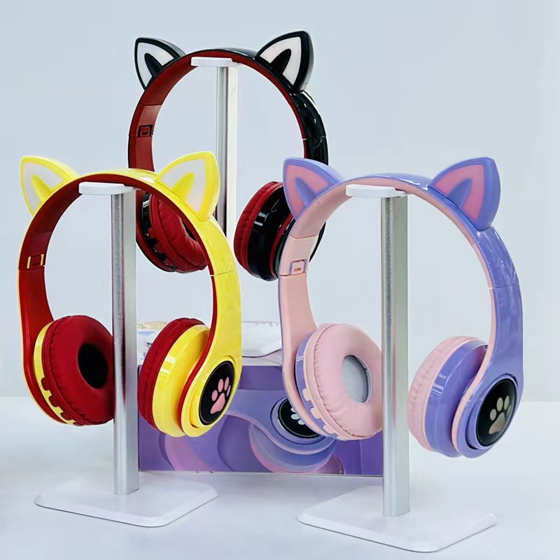The New Kt-M18 Creative Cat Claw Cute Glowing Cat Ears Headset Bluetooth Gaming Stereo Specification drawing