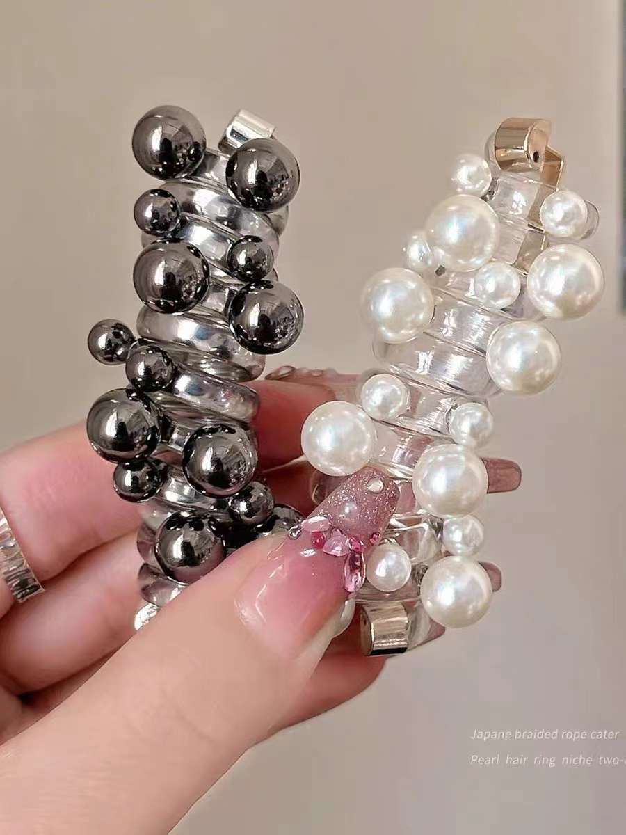 Korean version of trendy and fashionable pearl jelly phone rings, hair bands, hair ties and hair accessories