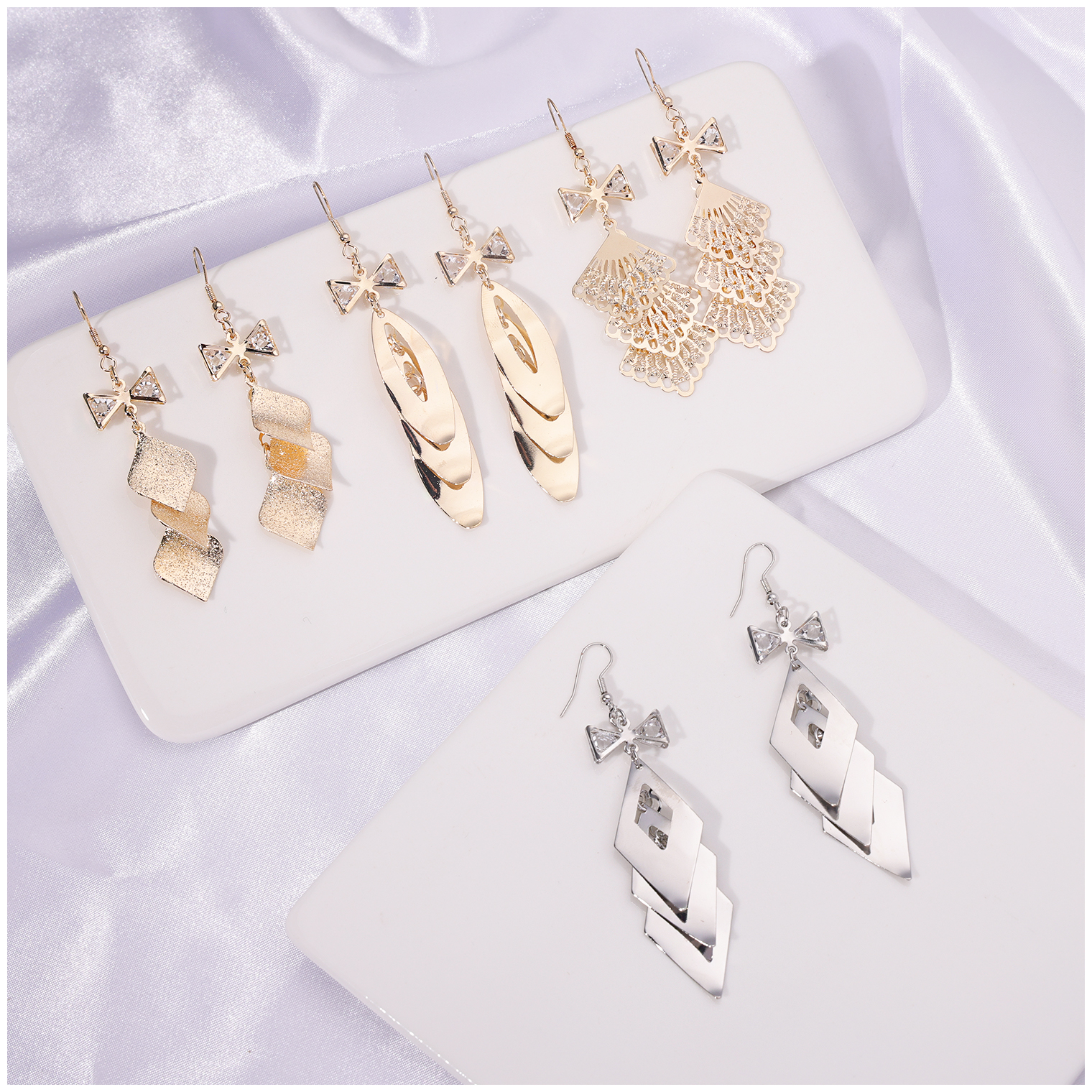 [Multiple Customized] [Customizable] Diamond Series Europe, America, South Korea, Africa, India Popular Earwear Products Cross-Border Domestic Sales Foreign Trade When Meida Jewelry Manufacturers Direct Sales Item Picture