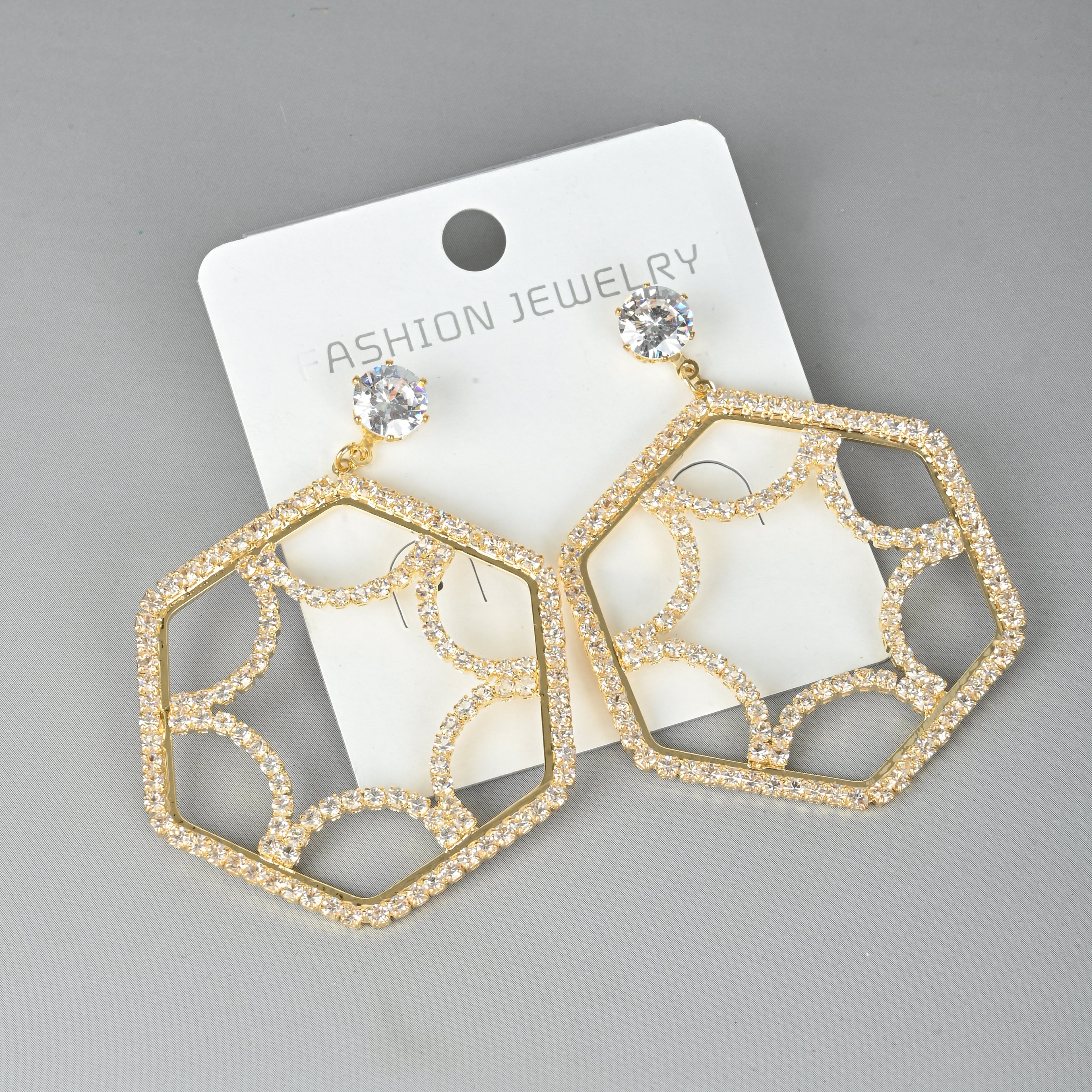 European And American Popular Jewelry Exaggerated Honeycomb Fashion Earrings Daily Wear Earrings Women Clothing Accessories Manufacturers Promotion