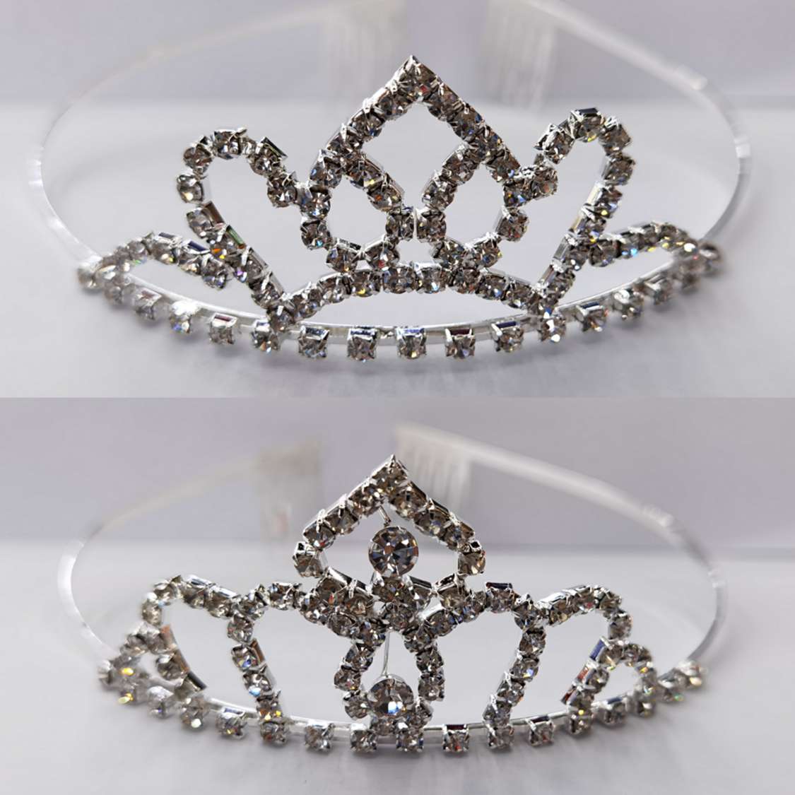 Zircon crown jewelry, headwear, hair accessory, adult style, crown design, elegant and noble, suitable for various occasions. Silver Da 004