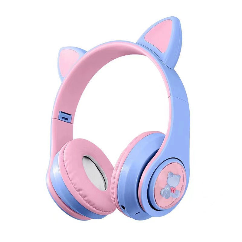 New Kt-M22 Wireless Bluetooth Headset Cute Creative Cat Ear Headset Gaming Esports Low Latency Hand Specification drawing
