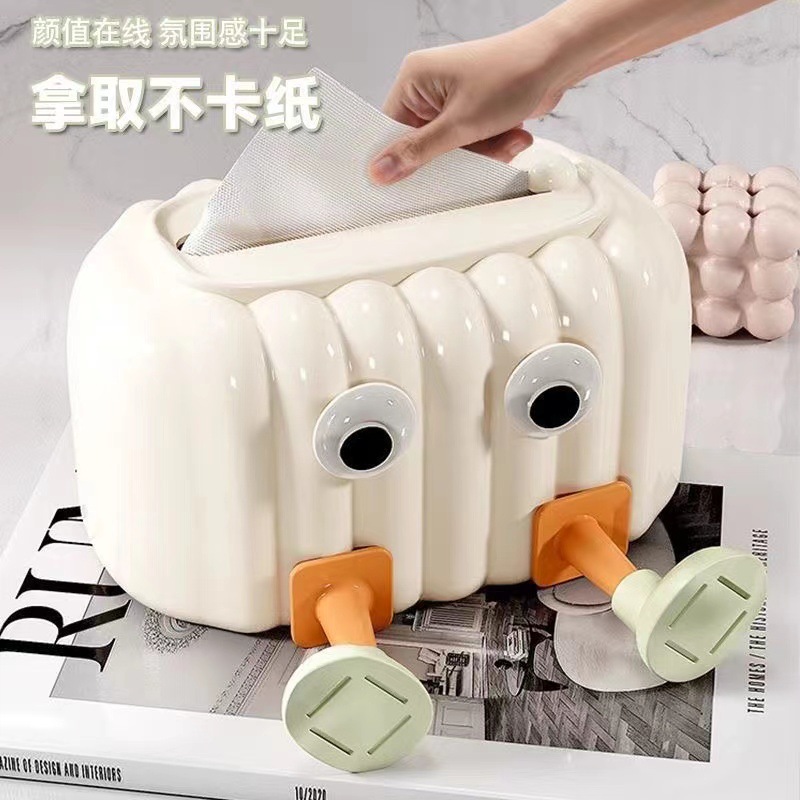 J122-JM8137 Light luxury tissue box, cute living room tissue box, creative coffee table decoration, toilet tissue storage Specification image