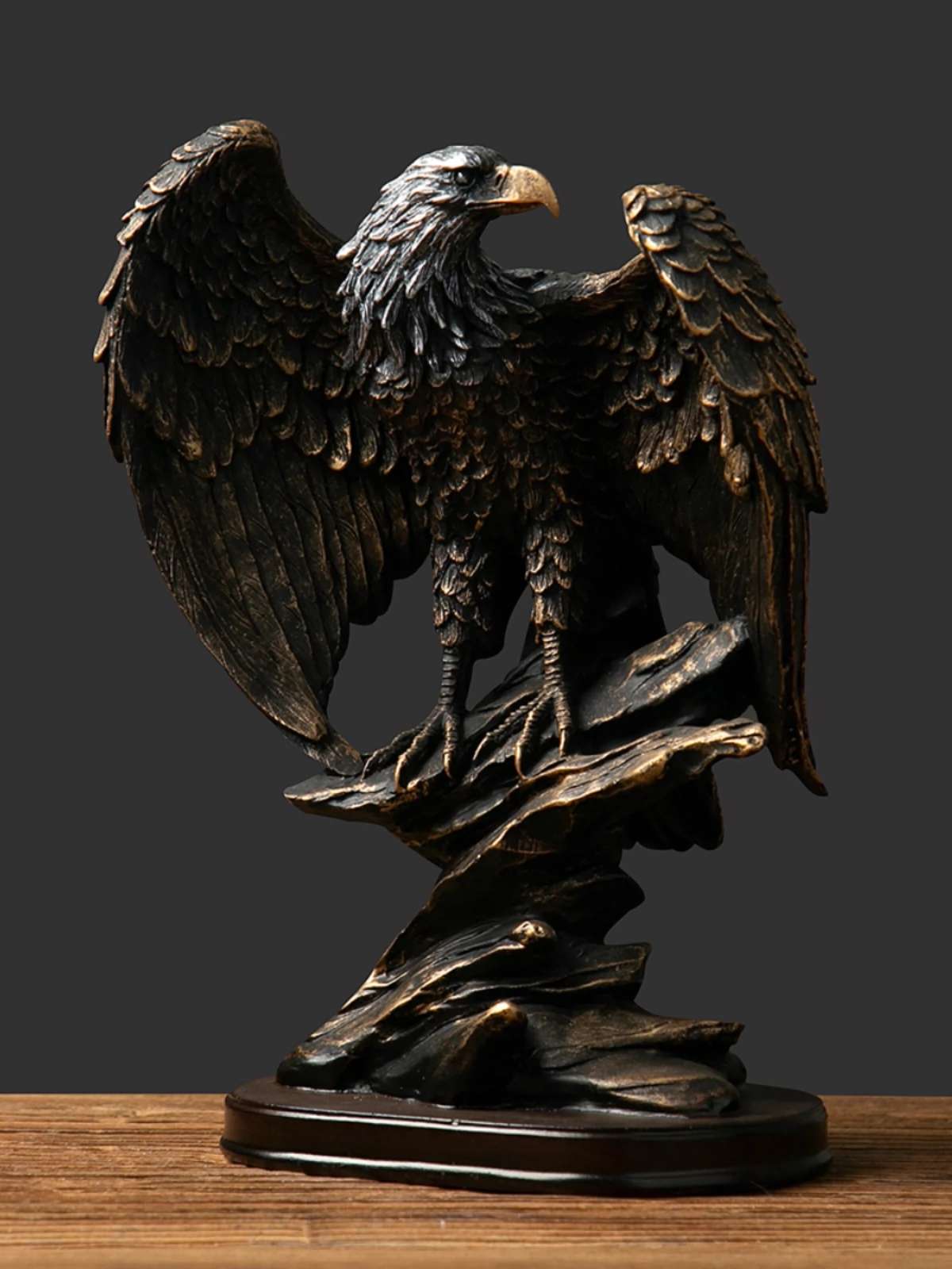 美式大鹏展翅老鹰树脂工艺品大展宏图开业礼品摆件家居酒柜装饰