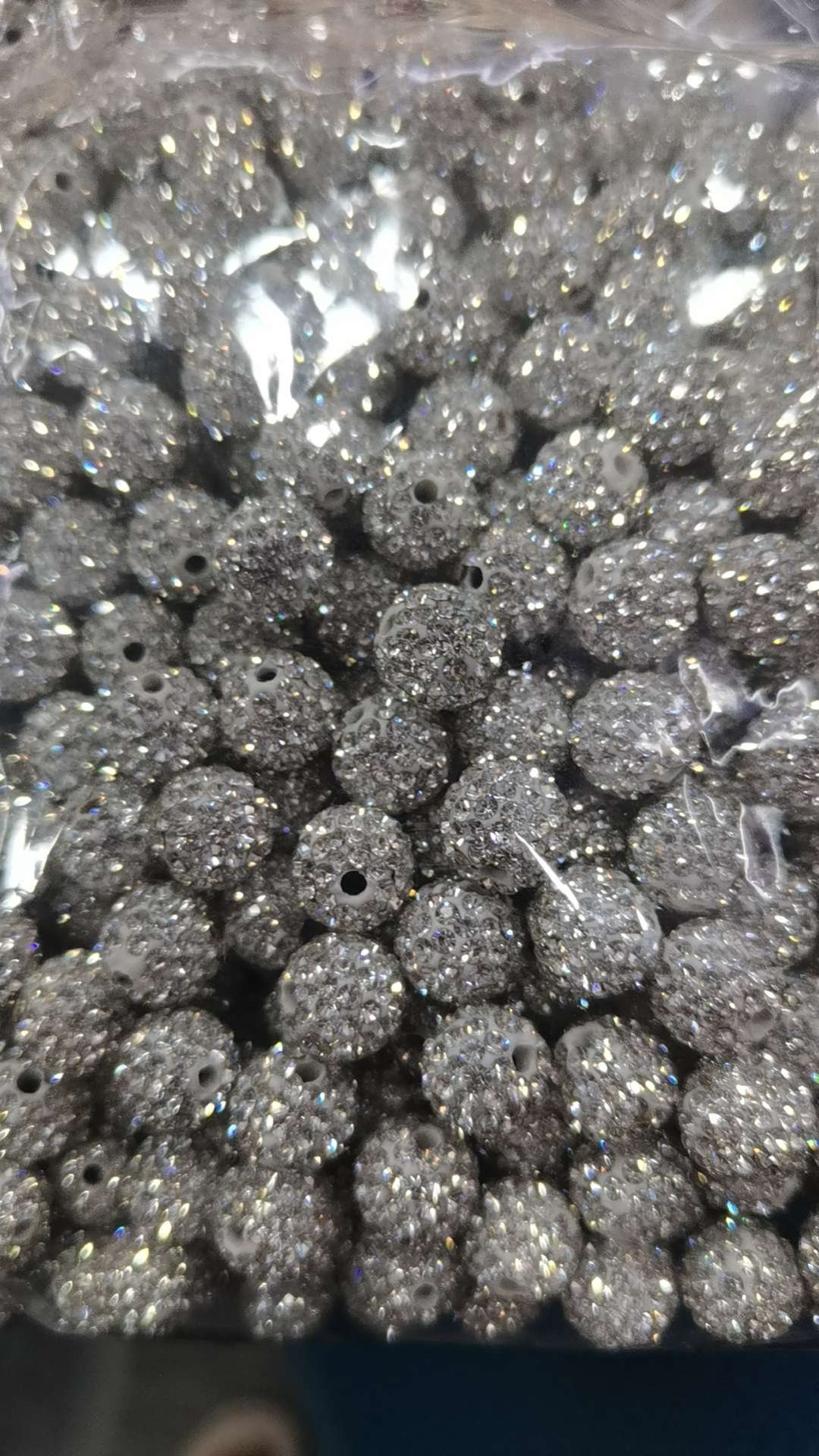 12mm 7-row glass water diamond soft clay ball accessory