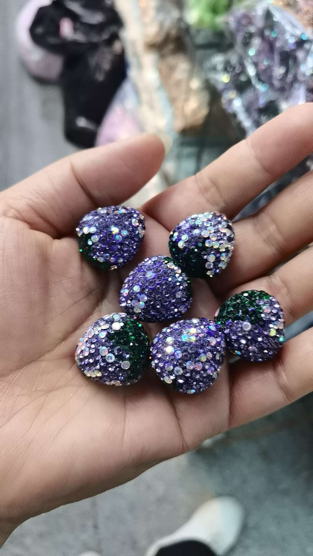 Lotus Seed AB Strawberry soft clay rhinestone jewelry accessories