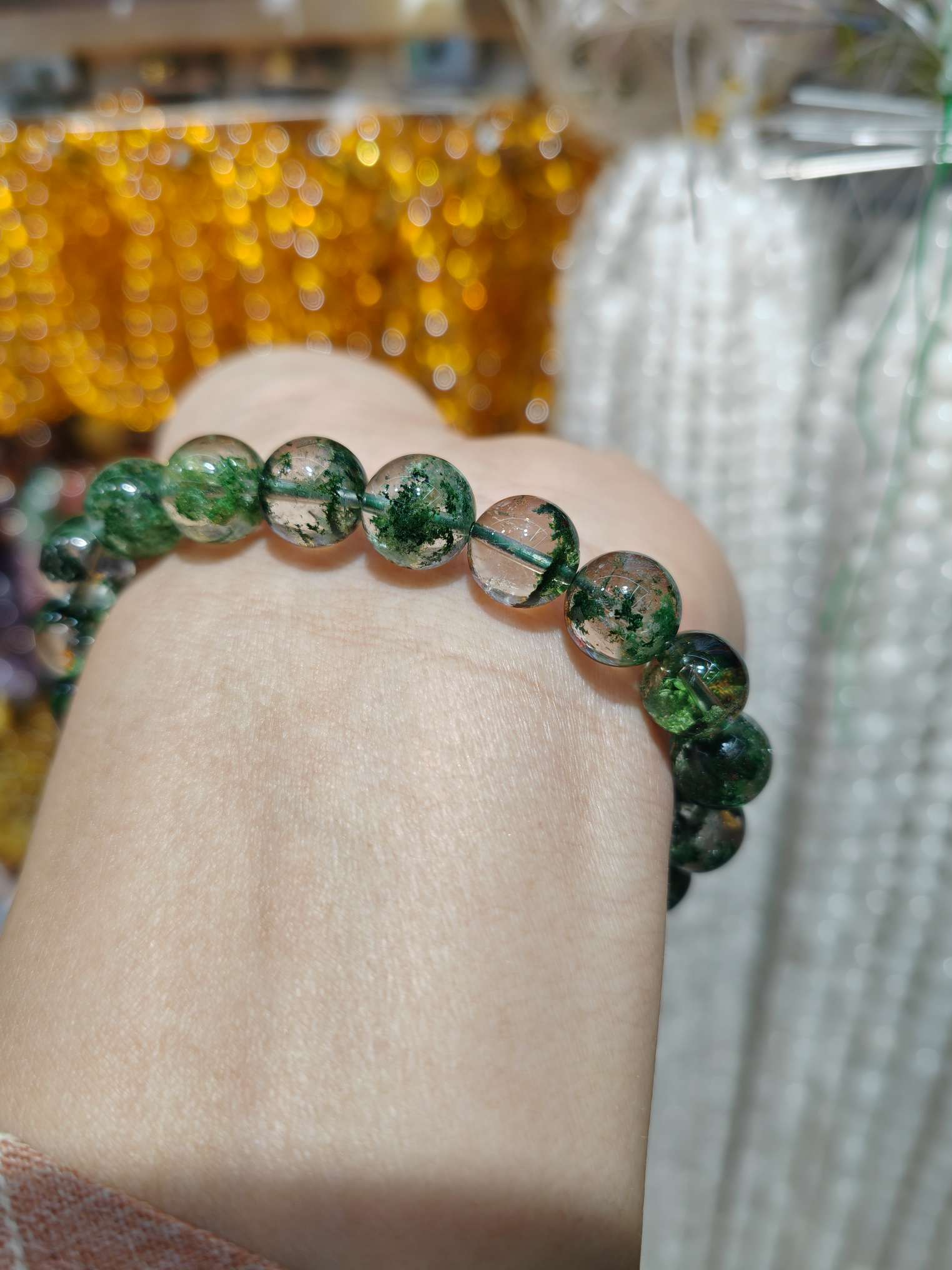 绿幽灵，水晶手串，尺寸10mm工厂一手货源项链产品图