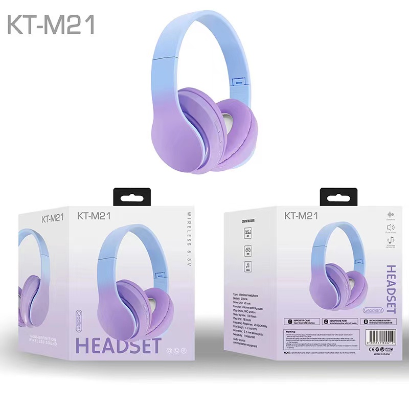 Cross-Border New Kt-M21 Wireless Bluetooth Headset Headset Sports Games Noise Reduction Computer Mobile Phone General Application Scenario