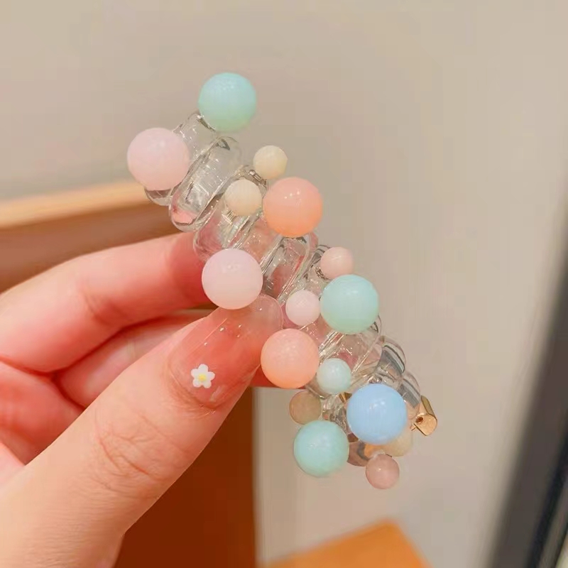 Korean version of trendy and fashionable pearl jelly phone rings, hair bands, hair ties and hair accessories Specification image