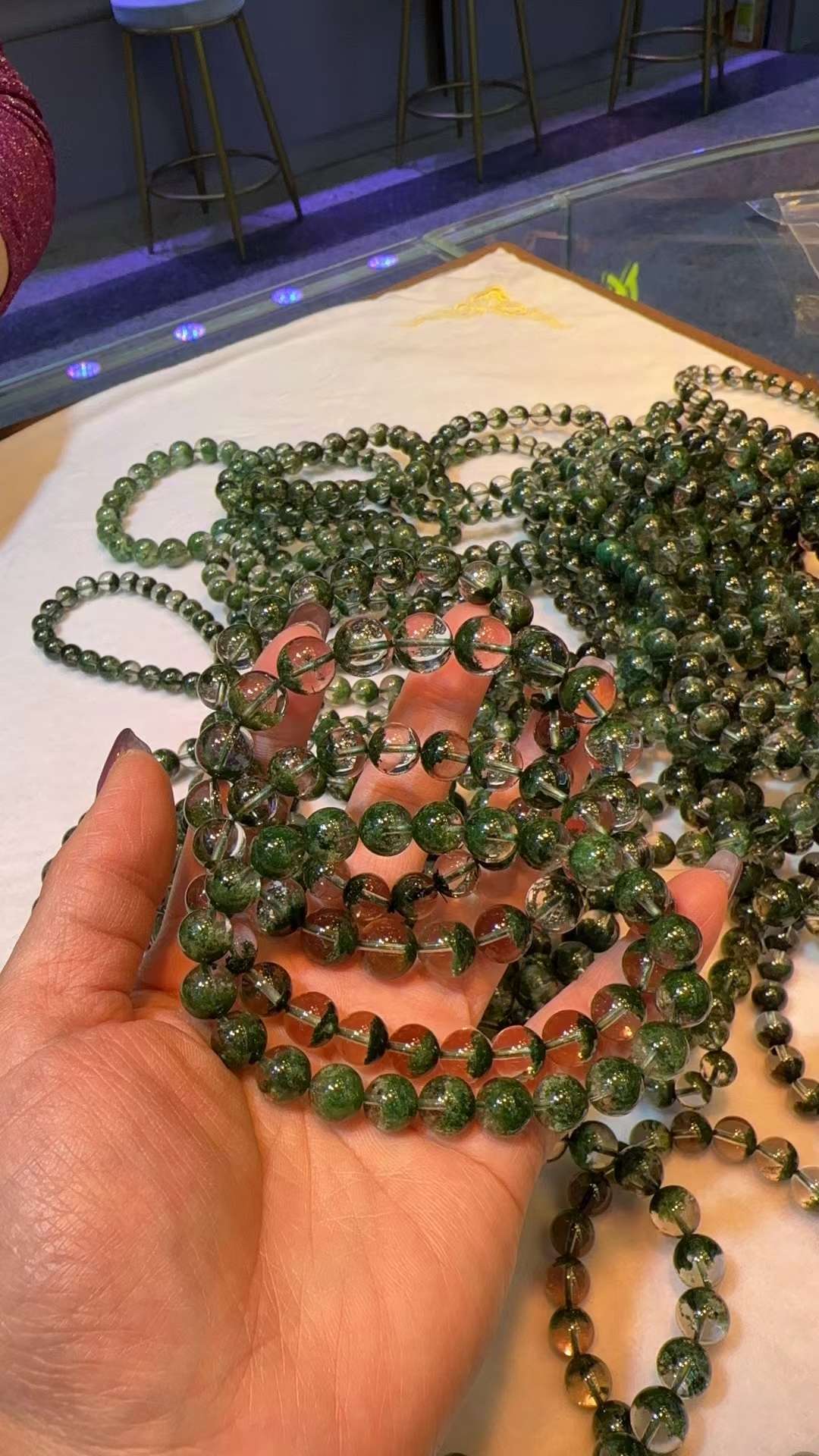 绿幽灵，水晶手串，尺寸10mm工厂一手货源项链细节图