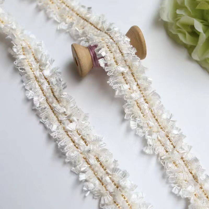 2cm Chanel-style lace trim for diy decoration of necklines, cuffs, bags, hair accessories, trims, tassels and lace edges Specification image