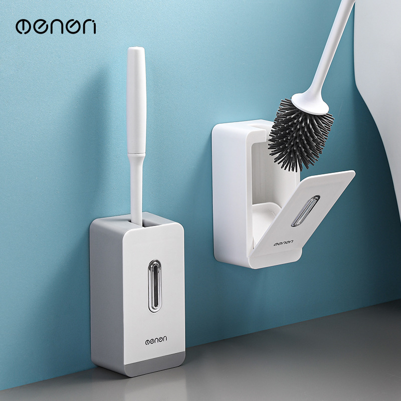 H166-A16 Toilet brush Long-handled soft-bristled toilet cleaning brush set Silicone no dead corners wall-mounted toilet cleaning brush