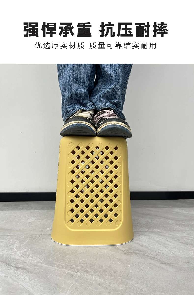 P22-PY-403 Pin Yao Square Plastic trash can, creative bathroom wastebasket, large uncovered trash can for kitchen and living room detail image 7