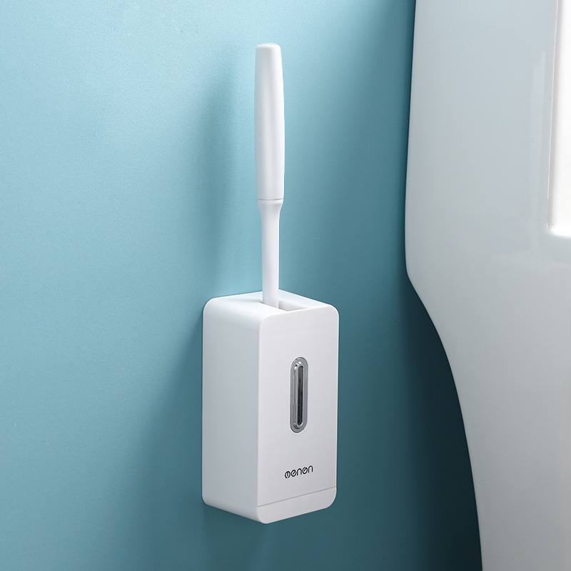 H166-A16 Toilet brush Long-handled soft-bristled toilet cleaning brush set Silicone no dead corners wall-mounted toilet cleaning brush Specification image