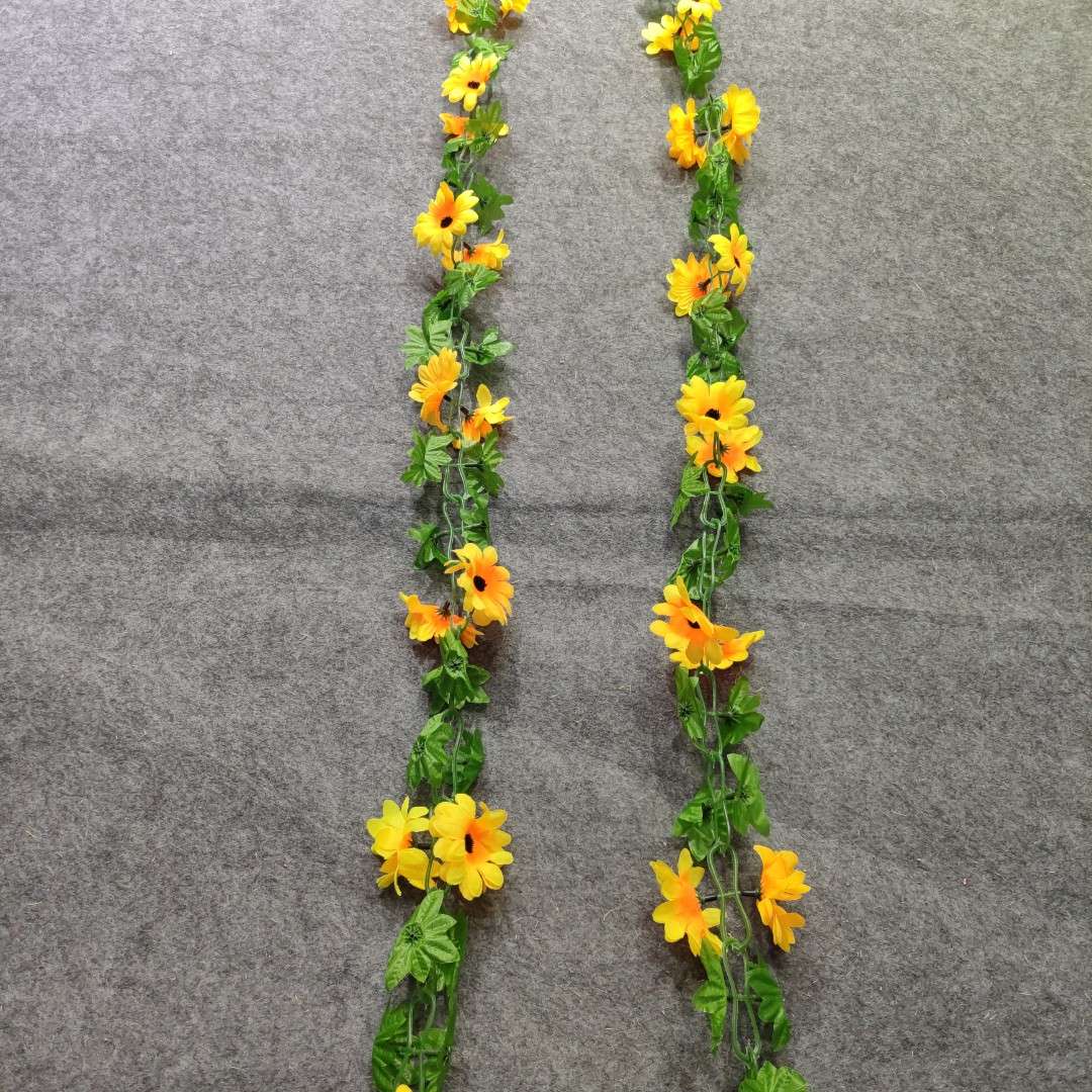 Artificial rose vines, artificial flower vines, air conditioning pipes blocking the living room ceiling decoration, plastic vines entwining plants detail image 11