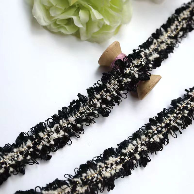 2cm Chanel-style lace trim for diy decoration of necklines, cuffs, bags, hair accessories, trims, tassels and lace edges Application Scenario