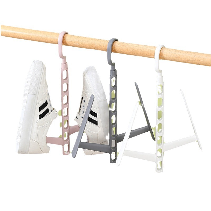 M70-MDJ-518居家多功能防风双钩晒鞋架晾晒架阳台鞋架晒鞋挂架