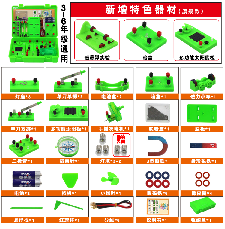 Electrical experimental equipment for primary and secondary school students, science experiments for grades four and five in primary school, small experiments on electricity and magnetism, science toys and teaching AIDS, electromagnetic boxes, small experiments, experimental equipment for primary school pic 7