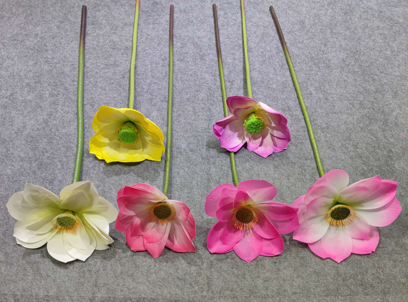 Single-piece artificial lotus flower, lotus leaf and lotus leaf bouquet, small artificial plastic flower, lotus flower and lotus leaf integrated decorative bouquet detail image 8
