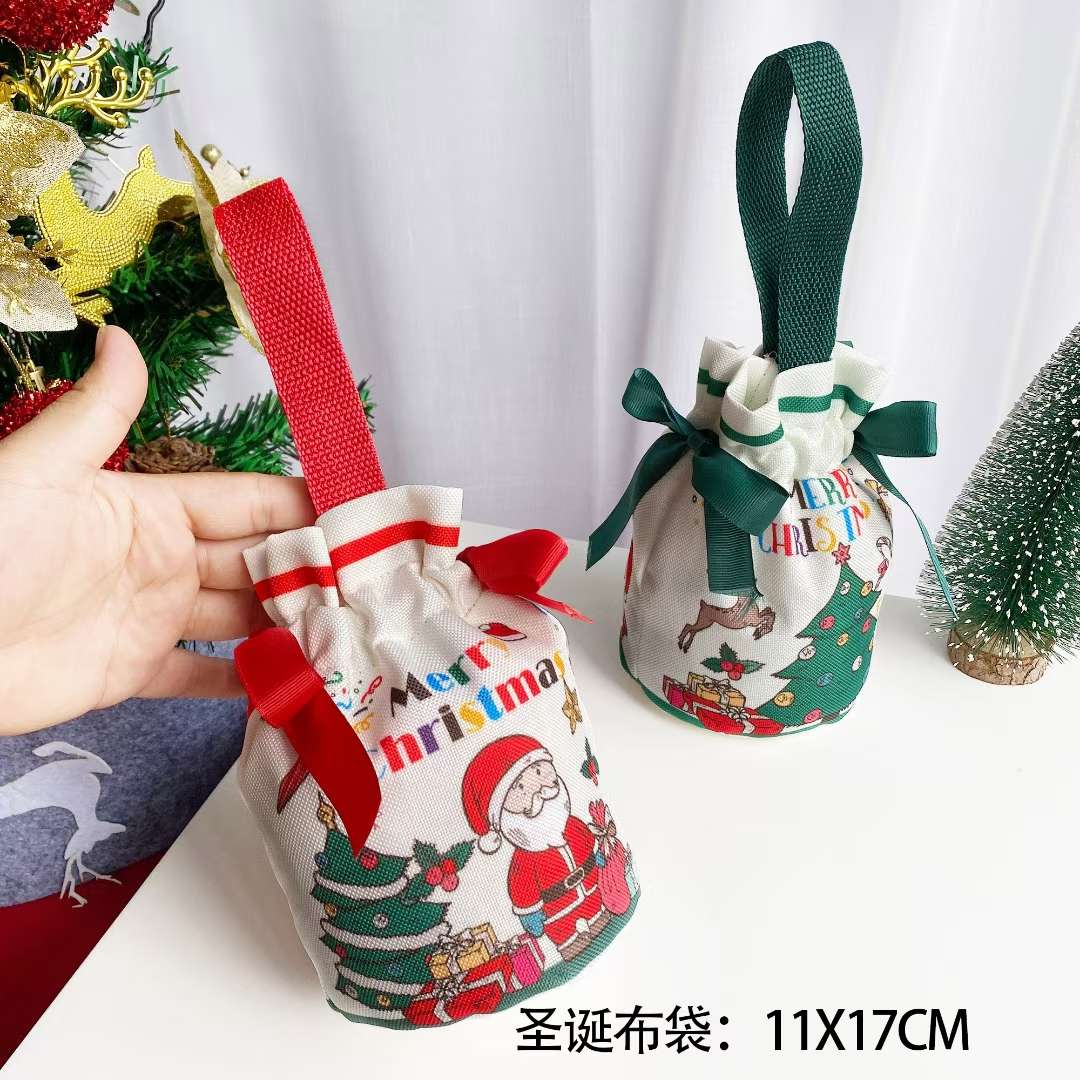 新款新年圣诞礼品袋  可爱束口袋儿童零钱 礼物 收纳  气氛营造必备品详情图2