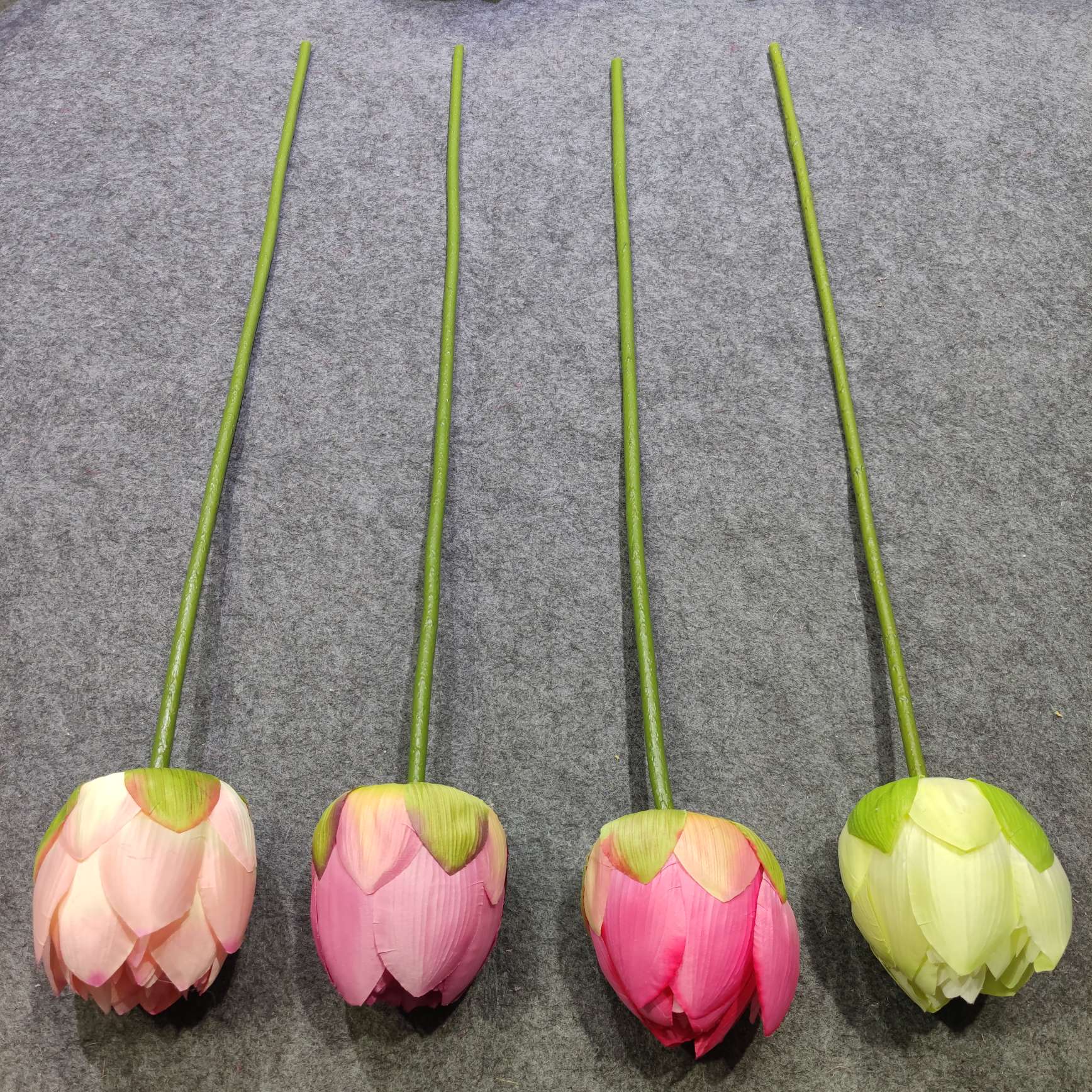 Single-piece artificial lotus flower, lotus leaf and lotus leaf bouquet, small artificial plastic flower, lotus flower and lotus leaf integrated decorative bouquet detail image 13