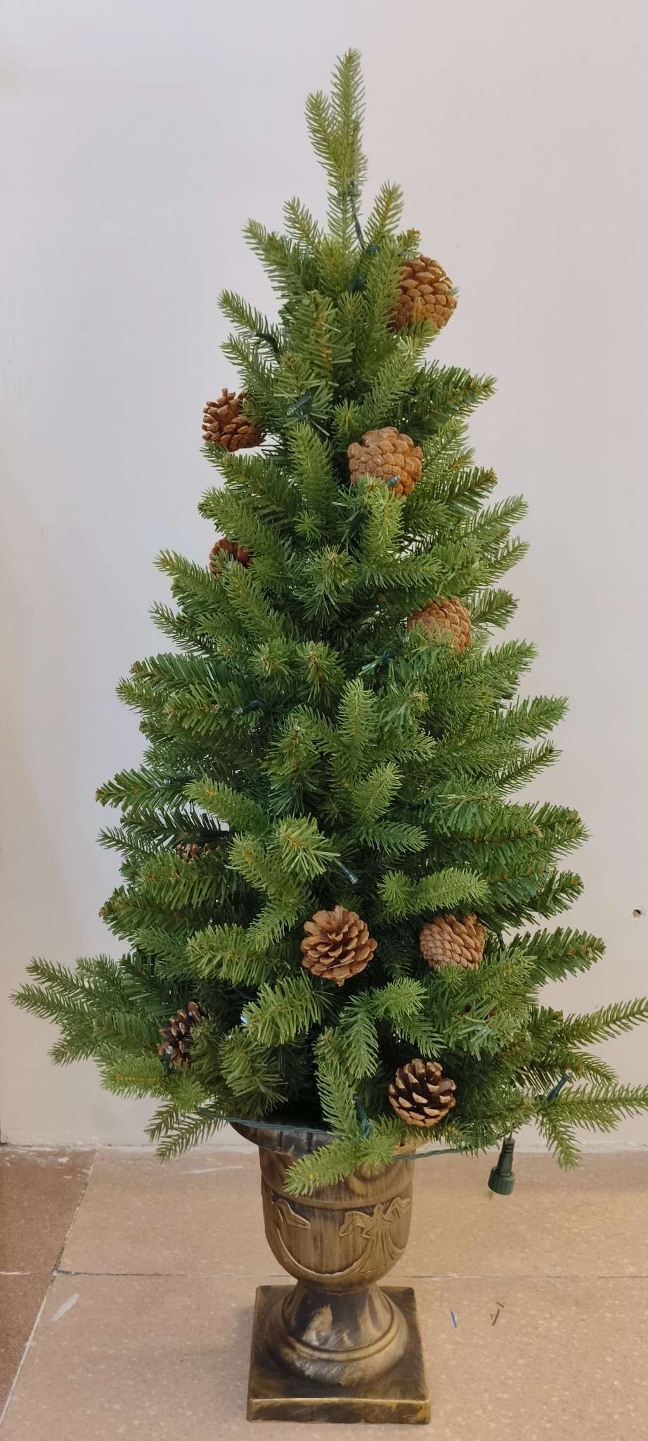 1.1米带盆小树可带灯圣诞树仿真花绿植景观植物产品图