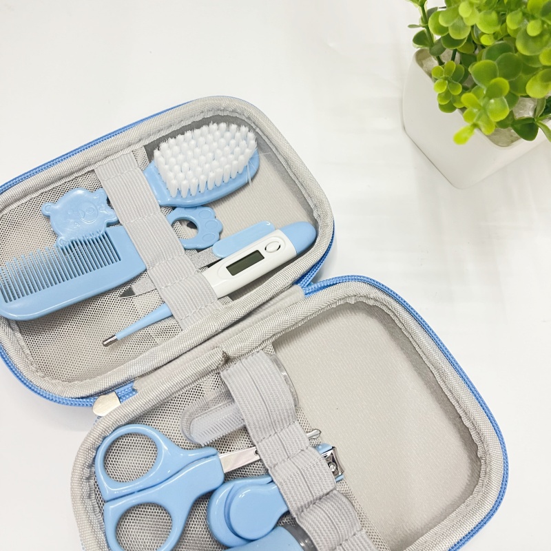 Cuidado del bebé transfronterizo conjunto de ocho piezas cortadores de uñas cuchara de alimentación de medicamentos peine aspirador nasal disponible por separado details Picture