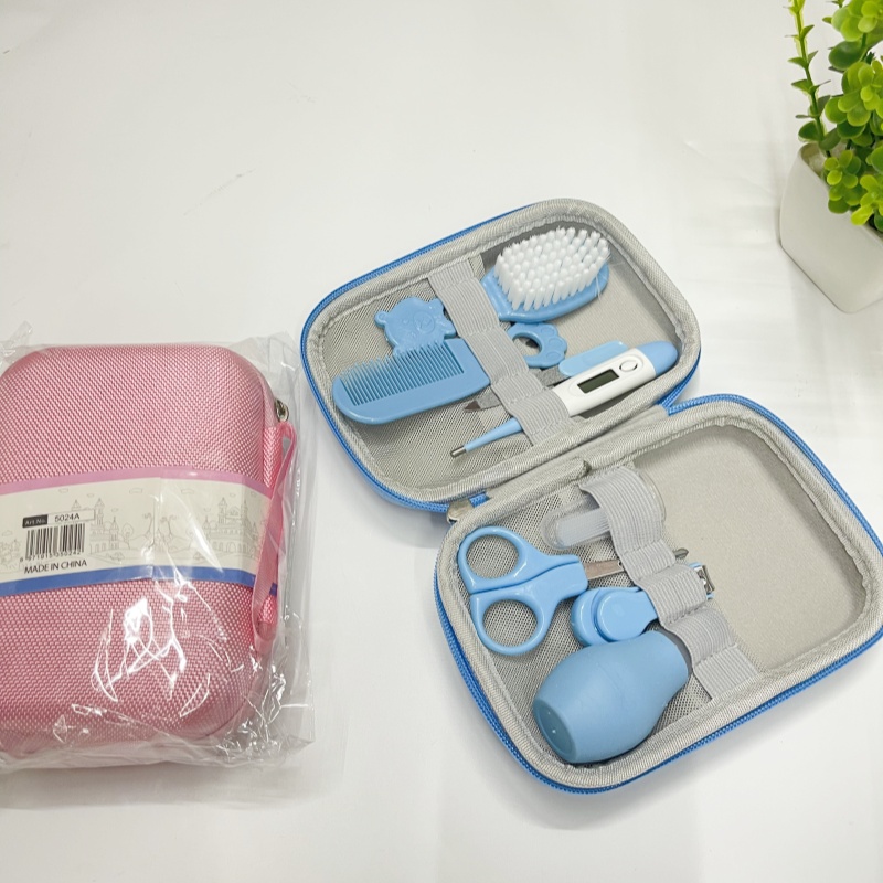 Cuidado del bebé transfronterizo conjunto de ocho piezas cortadores de uñas cuchara de alimentación de medicamentos peine aspirador nasal disponible por separado Item Picture